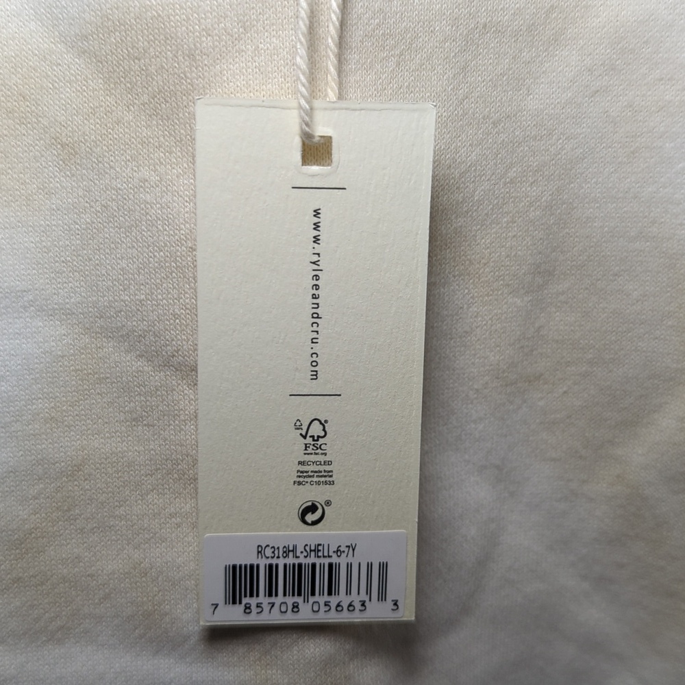 Rylee + Cru Sunshine on my Mind Sweatshirt Tan White Tie-Dye Crewneck Size 6-7 - Picture 4 of 6